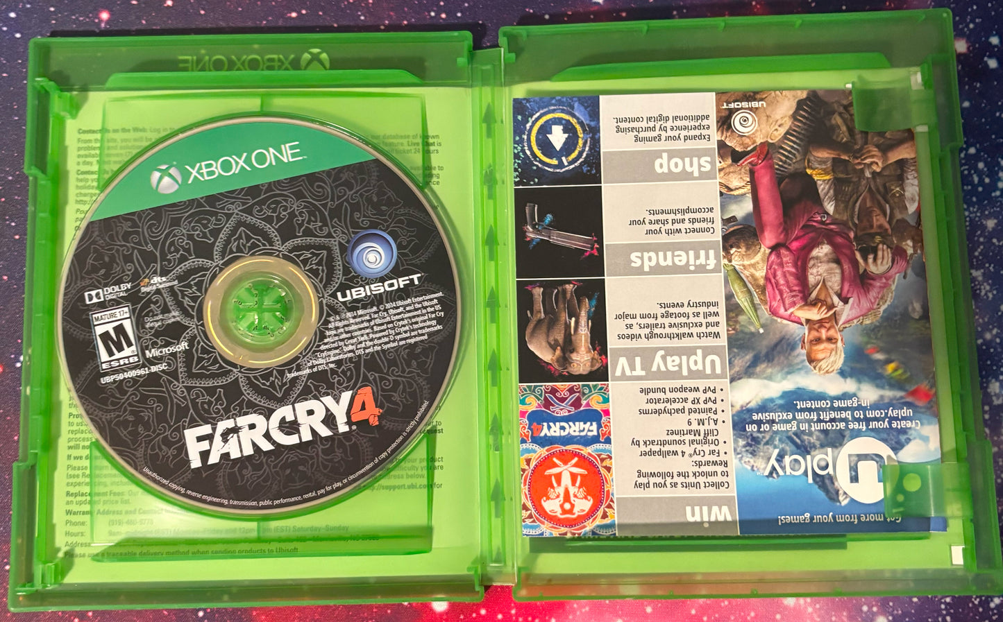 Xbox One game case for 'Far Cry 4' with disc inside