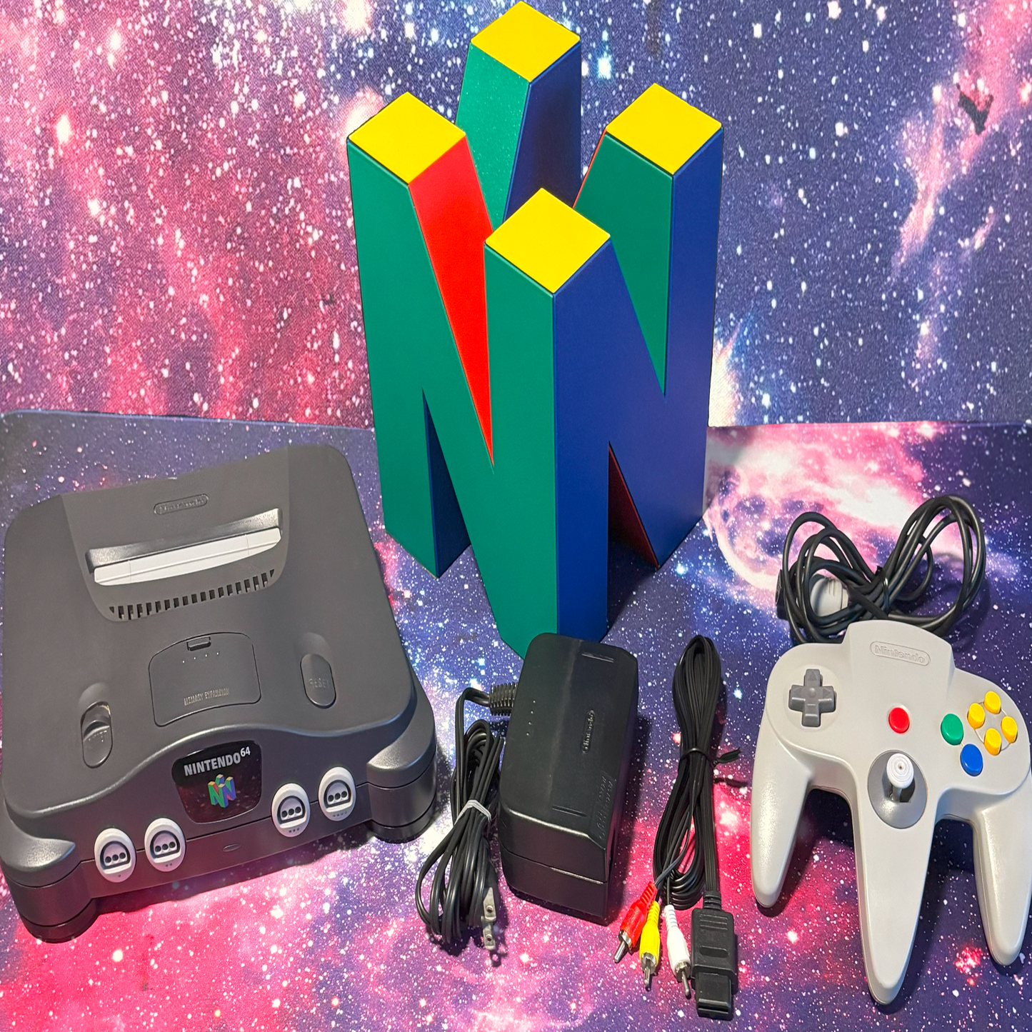 Nintendo 64 Region-Free Charcoal Console Bundle