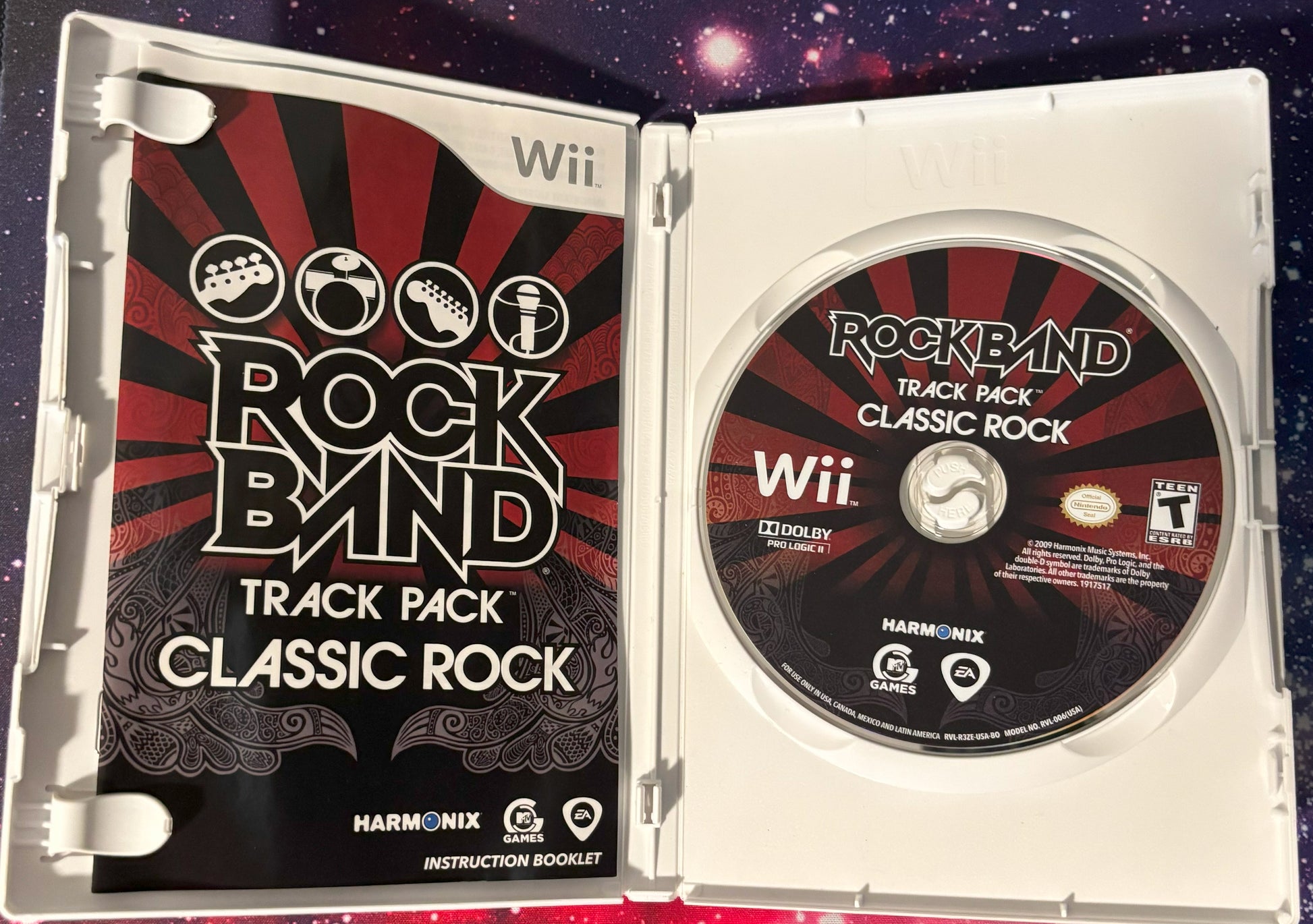 Rock Band Track Pack Classic Rock for Wii with packaging and disc