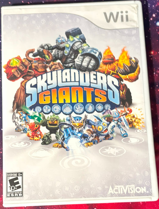 Skylanders Giants game case for Wii with characters and Activision logo