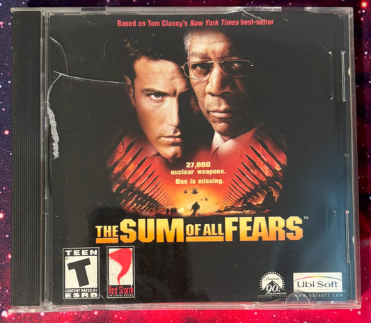 Game case for 'The Sum of All Fears' with two men on the cover