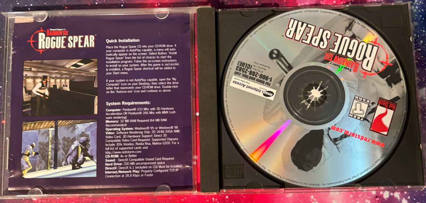 CD with 'Rogue Spear' branding in a case