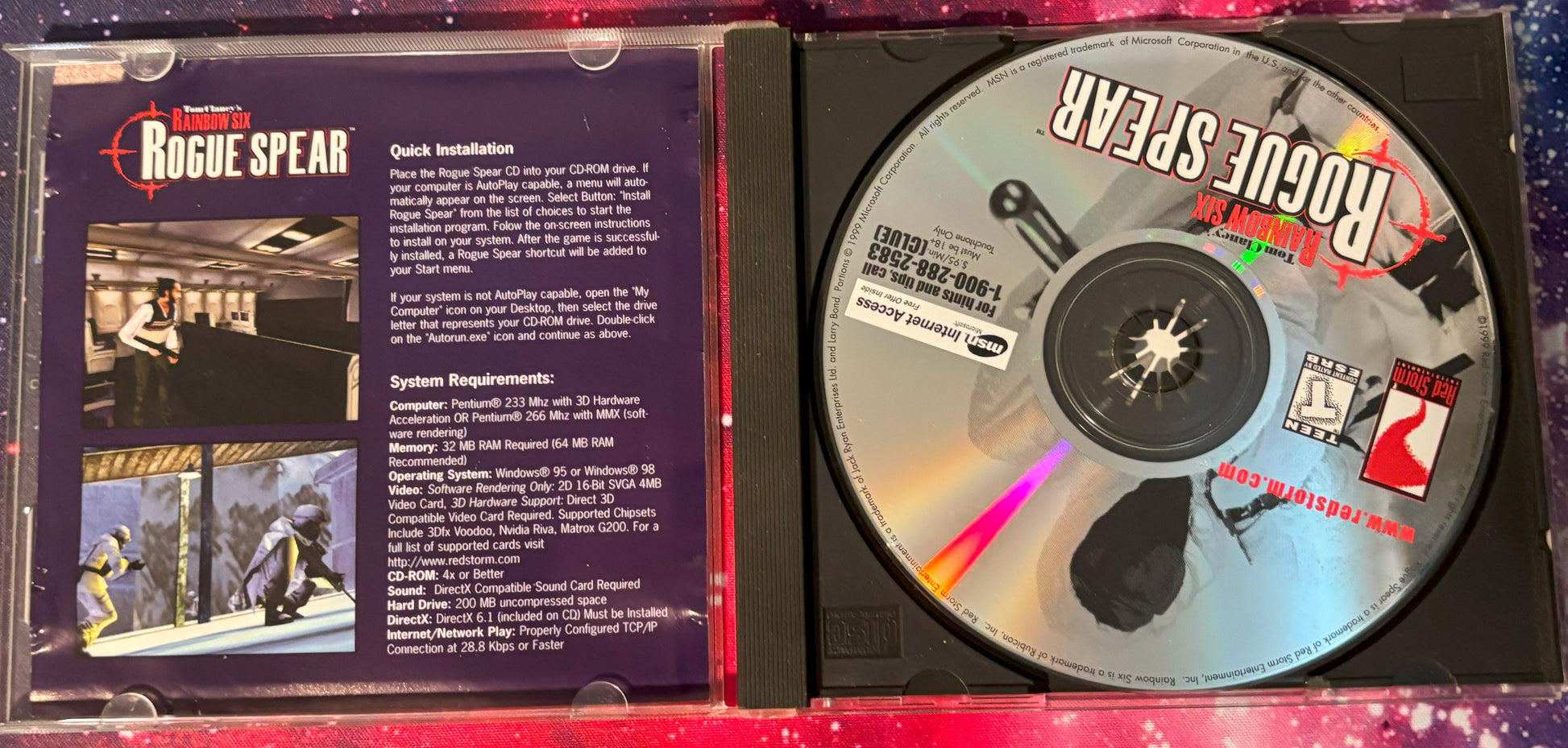 CD with 'Rogue Spear' branding in a case